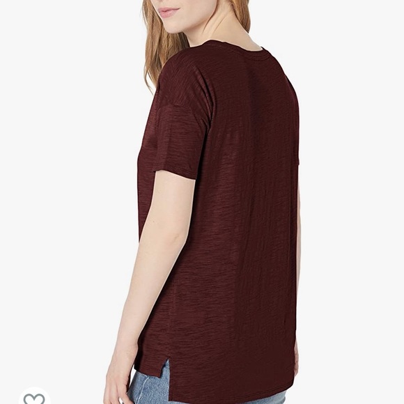 Daily/Ritual Burgundy Short Sleeve Tee Size Large - Picture 2 of 13